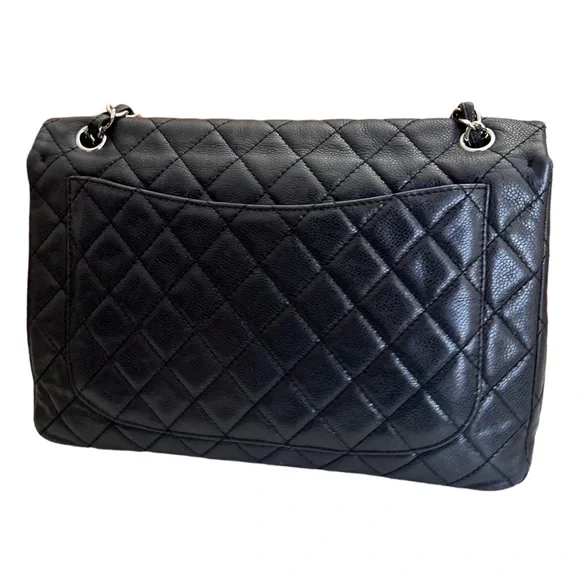 💎✨BEAUTIFUL✨💎 Chanel Quilted CC Caviar Leather Black Chain Shoulder … - Picture 4 of 17